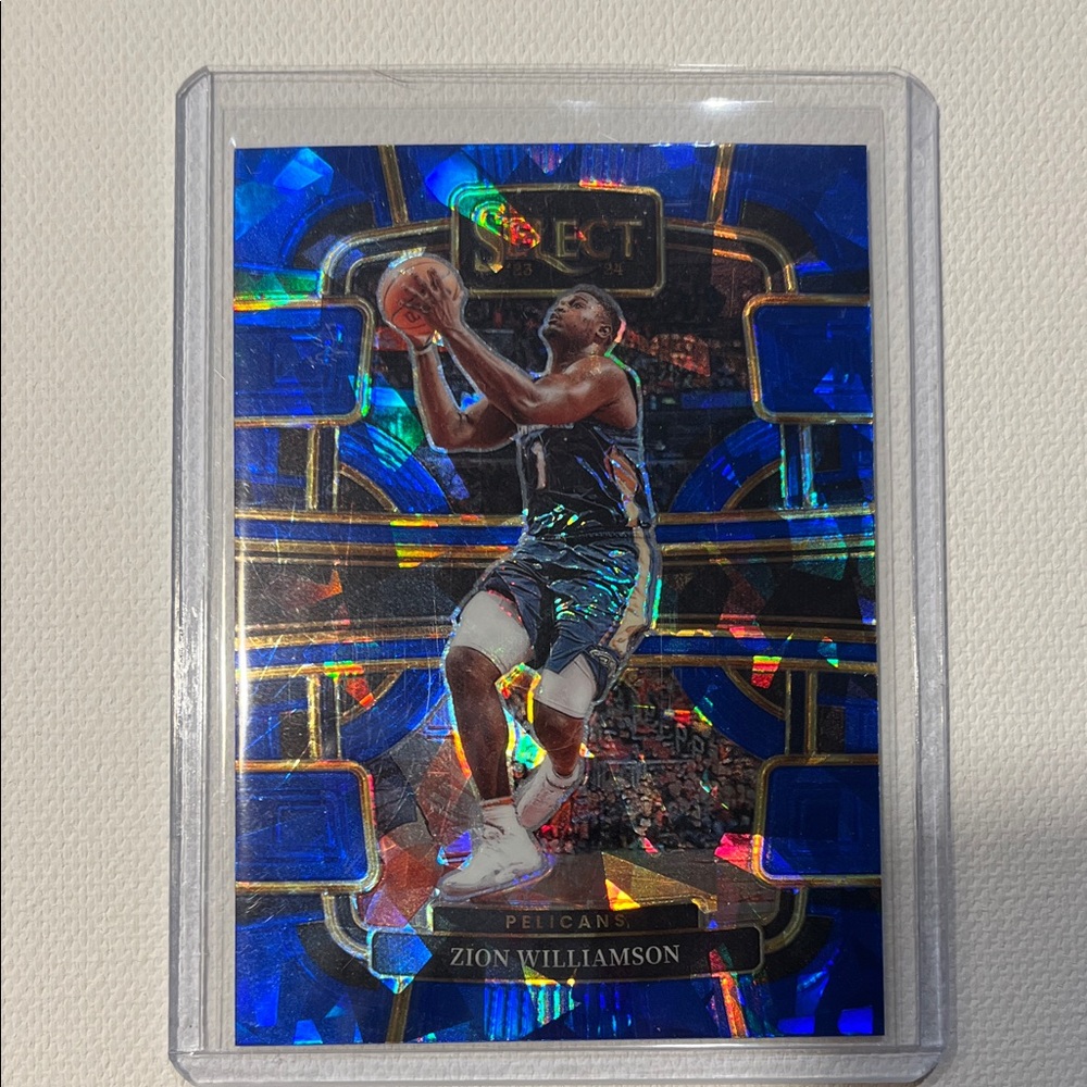 2023-24 Zion Williamson Panini Select Blue Holographic #36
